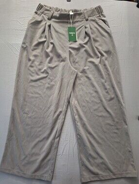 Halara Women's Light Gray Wide-Leg Pull-On Pants